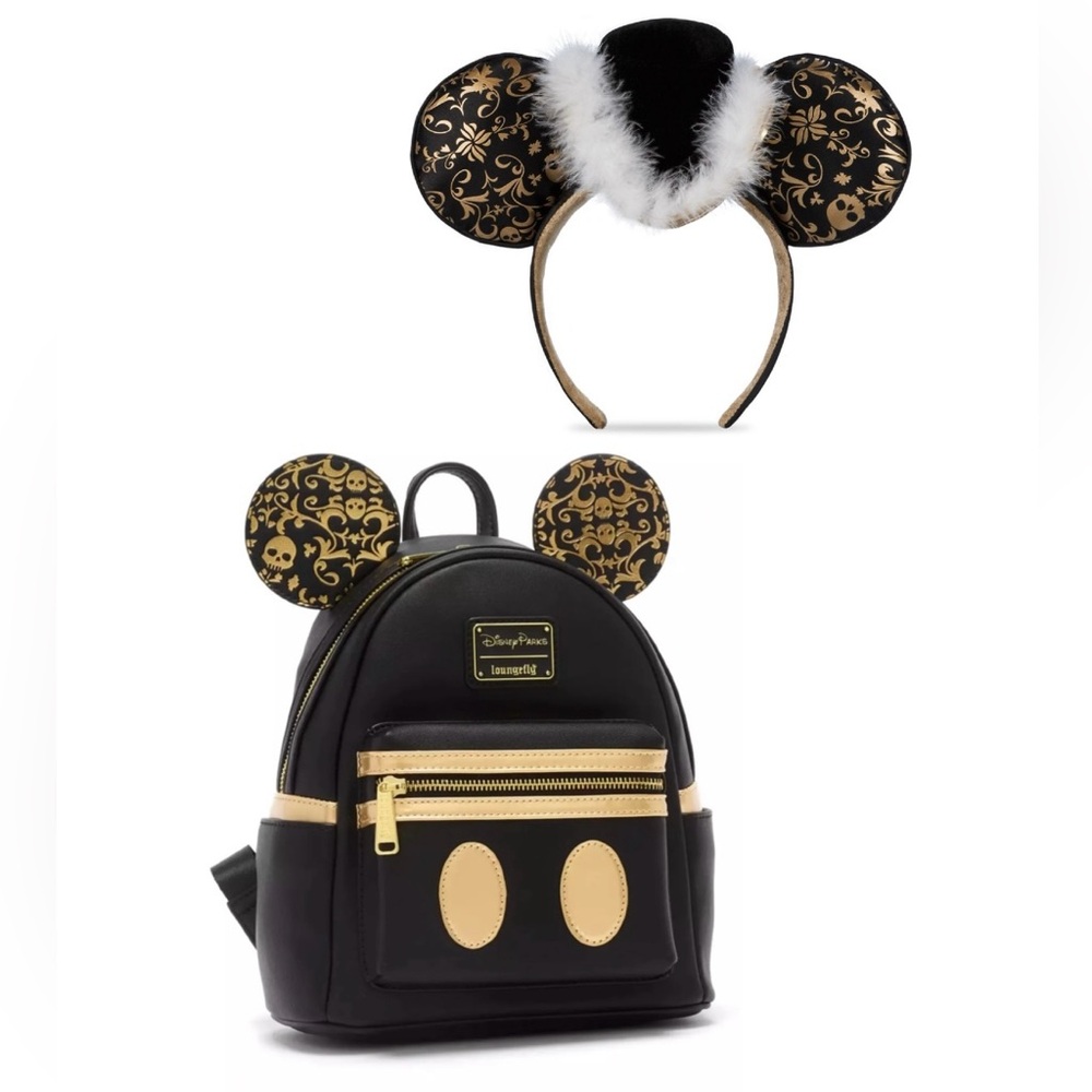 BRAND NEW with Tags Mickey’s Main Attraction Ear Headband & Loungefly Backpack